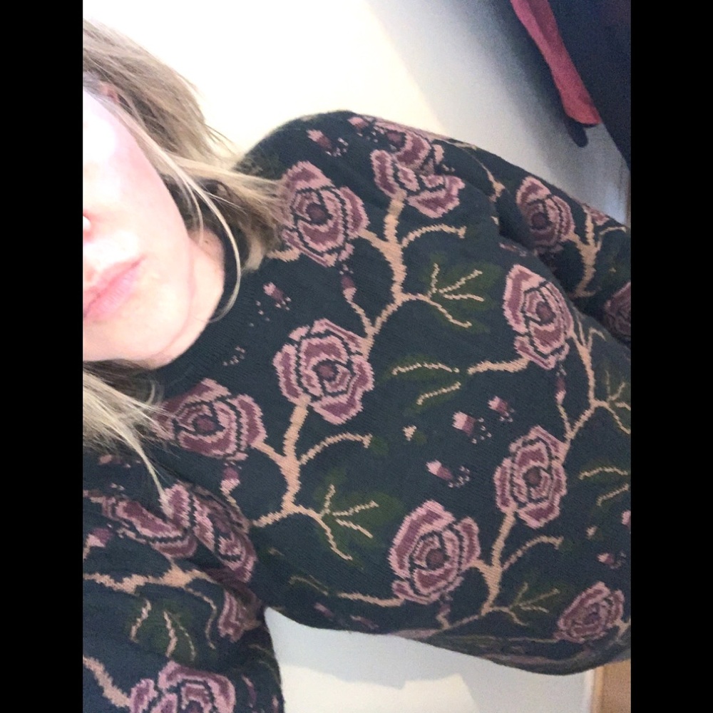 Vintage Retro 90s Floral Sweater